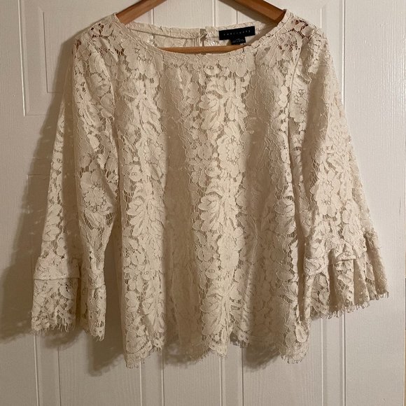 Sanctuary White Lace Crop Top - Picture 1 of 7